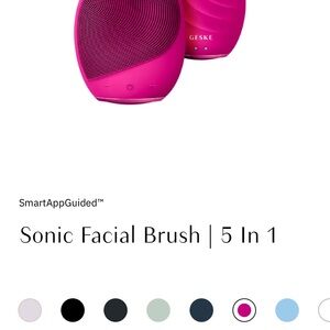 Pink Sonic Facial Brush 5 In 1